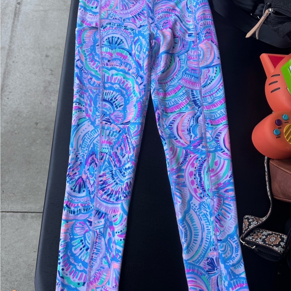 Lilly Pulitzer Blue and Pink Paisley Leggings